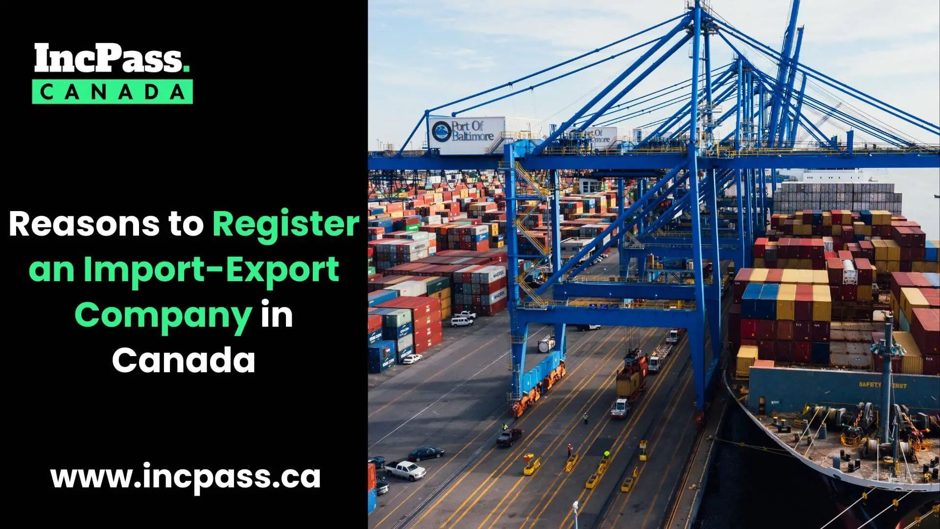 reason to register an import-export company in canada