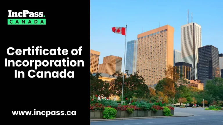 certificate of incorporation in canada