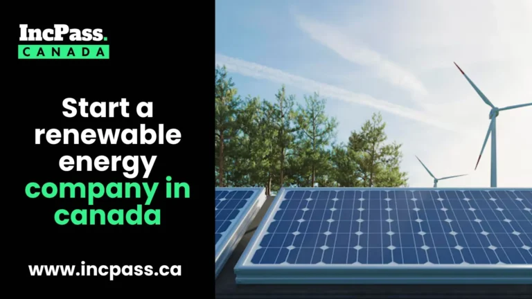 start a renewable energy company in canada